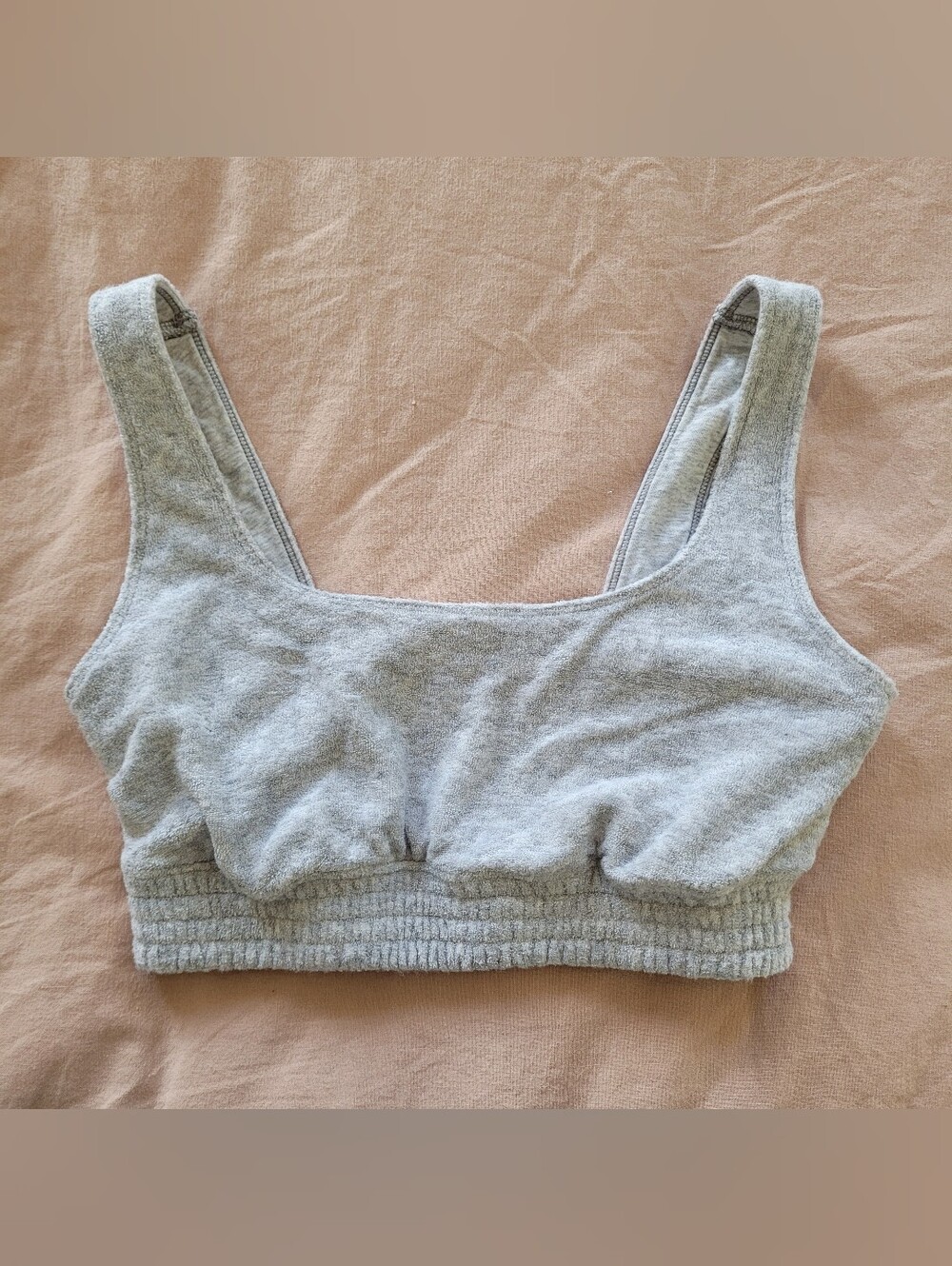 Gilly Hicks Light Gray Terry Bralette - Medium